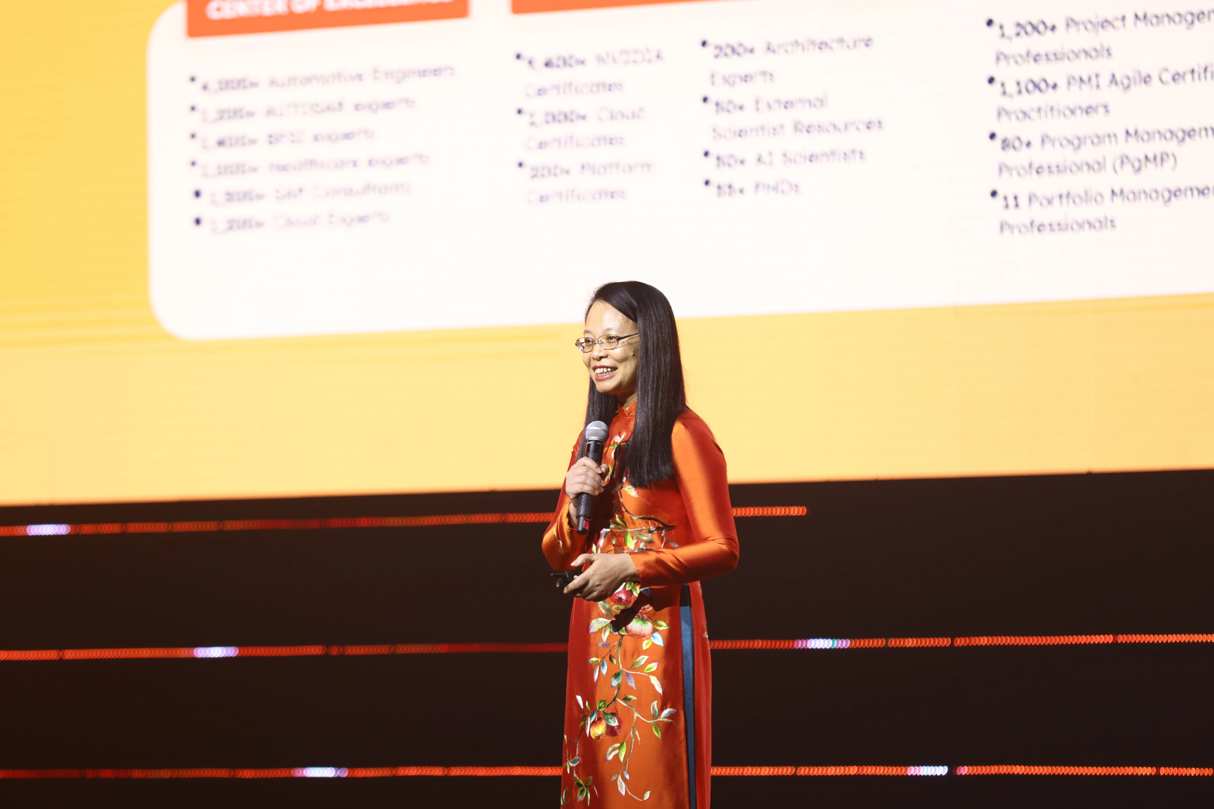 Mdm. Chu Thi Thanh Ha discusses FPT Software’s AI-driven learning programs, emphasizing innovation and talent development for future challenges.